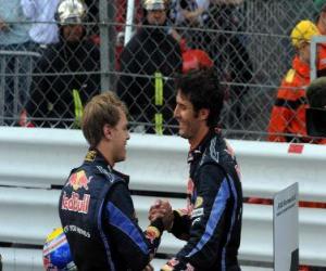 Puzzle Mark Webber και Sebastian Vettel - Red Bull - Monte-Carlo 2010 (1ο και 2ο Μικρές)